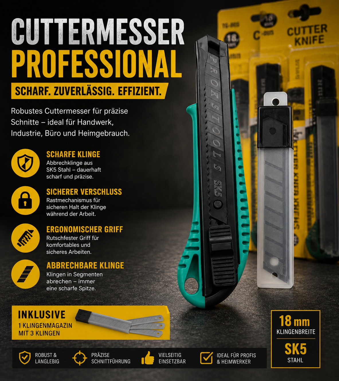 Cuttermesser SK5 Klingen